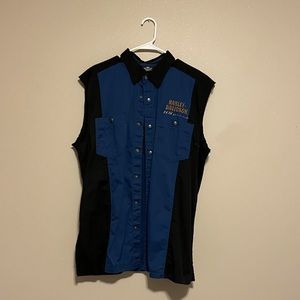 Harley Davidson cut off jacket